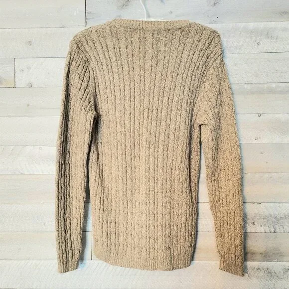 Karen Scott Cable Knit Sweater Cozy Cotton Preppy Cabincore - Picture 2 of 4